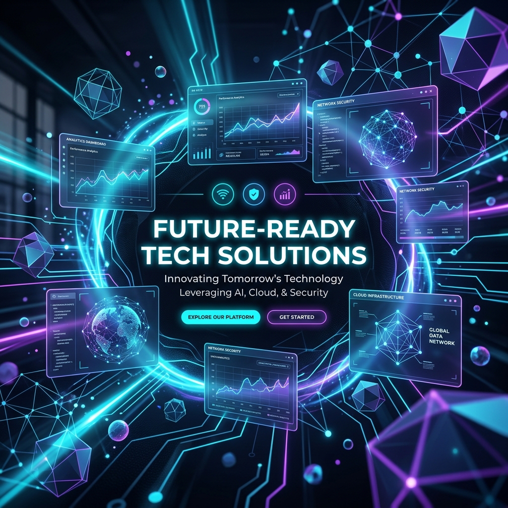 Futuristic Technology Dashboard Visual